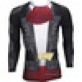 manches longues rouge noir meilleure qualité rash guard OEM en gros